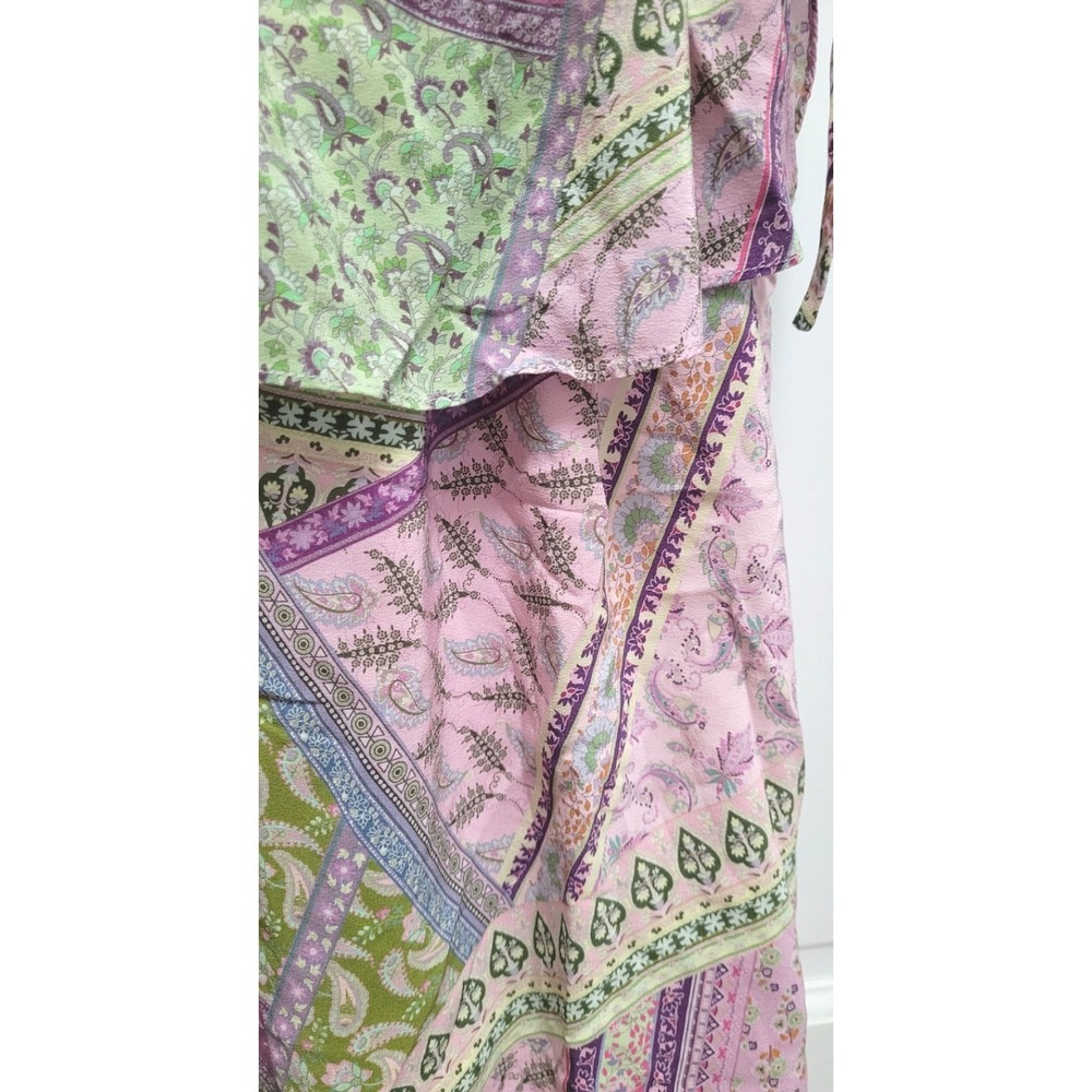 Amanda Uprichard Women's 100% Silk Paisley Print Tiered Mini Dress - Small - Picture 3 of 7